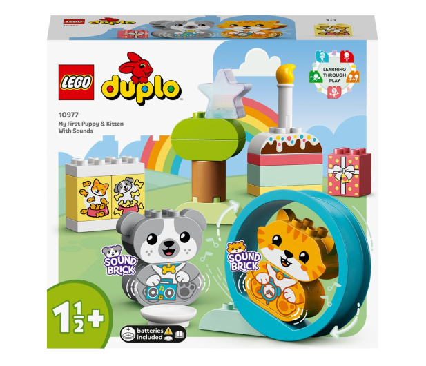 LEGO DUPLO 10977 Mój pierwszy szczeniak i kotek z odgłosami - 1040652 - zdjęcie